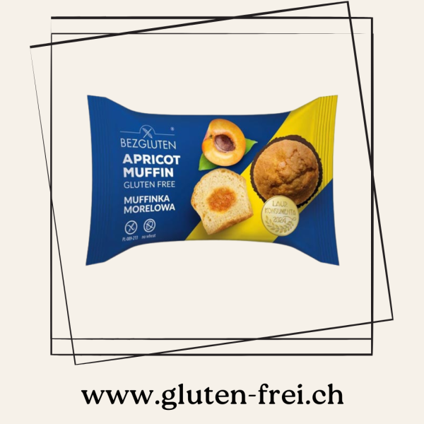 Muffin mit Aprikosenfüllung Bezgluten glutenfrei